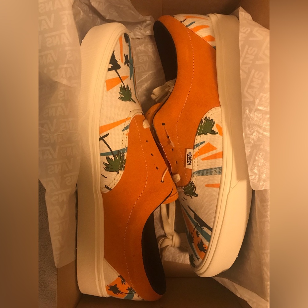 Mens orange tropical vans